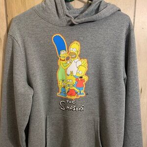 Old Navy Gray Hoodie with The Simpsons Graphic